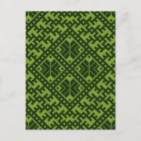 Geometrisches nordisches Muster Postkarte