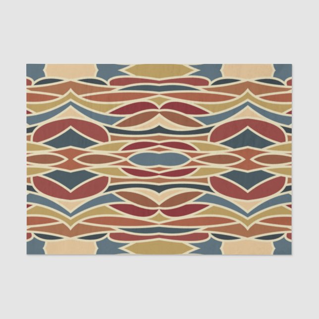 Geometrisches opak gestanztes Glasdesign Seidenpapier (Vorderseite)