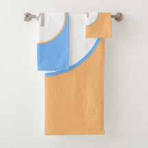 Geometrisches Orange Blue Silver Monogram