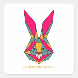Geometrisches Ostersonnengebälk Quadratischer Aufkleber