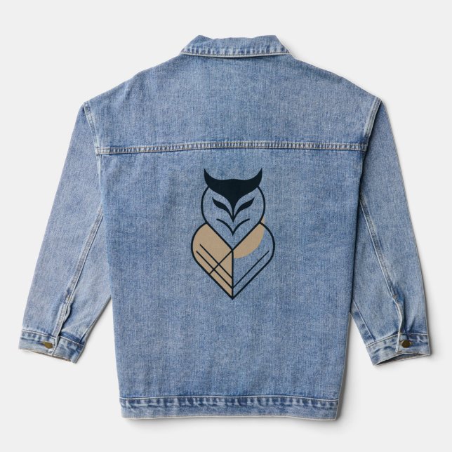 Geometrisches OWL-Logo Jeansjacke (Rückseite)