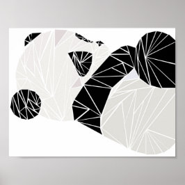 Geometrisches Panda Poster