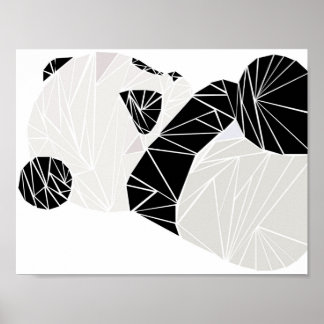 Geometrisches Panda Poster