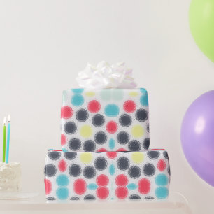 Geometrisches Papier für farbige Kreise Geschenkpapier