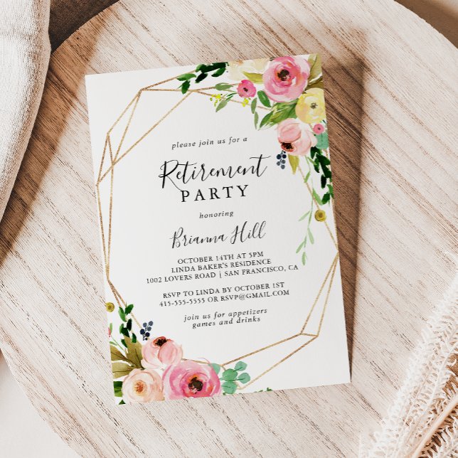 Geometrisches Party für tropische Herbstruhegeländ Einladung (Von Creator hochgeladen)