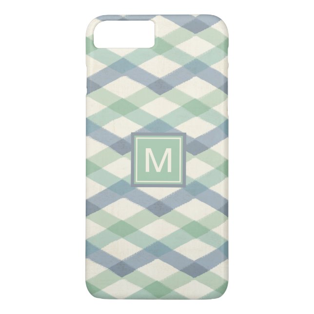 Geometrisches Pastellmuster des Monogramm-| Case-Mate iPhone Hülle (Rückseite)