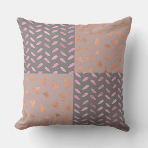 Geometrisches Patchwork-Kissen für Rosa/Orange Foi Kissen