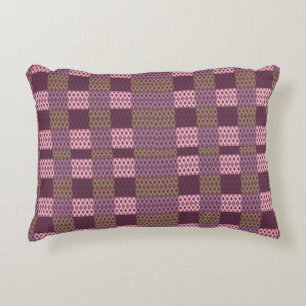 Geometrisches Patchwork-Wurfkissen – Modernes Lila Dekokissen