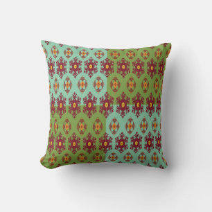 Geometrisches Patchwork-Wurfkissen – Modernes Lila Kissen