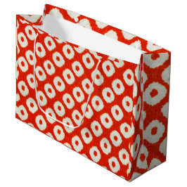 GEOMETRISCHES PATTER IN ROT GROßE GESCHENKTÜTE