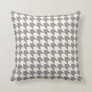 Geometrisches Pfeil-Muster-Grau und Creme Kissen