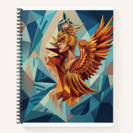 Geometrisches Phoenix-Kunstnotizbuch Notizbuch