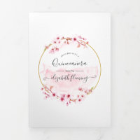 Geometrisches Pink Cherry Blossom Quinceañera Foto