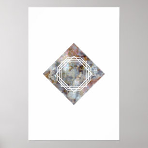Geometrisches Plakat für Raumkarren