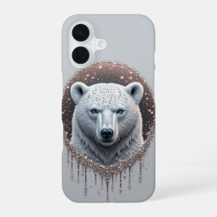 Geometrisches Porträt eines Eisbären im arktischen iPhone 16 Hülle