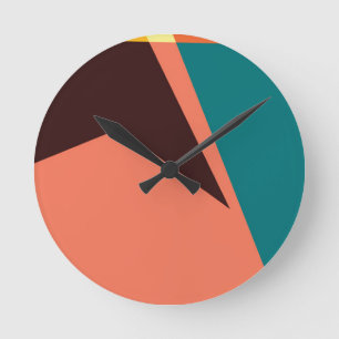 Geometrisches Poster für den Sommer Runde Wanduhr