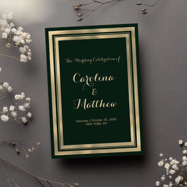 Geometrisches Programm für modernes Waldgrün (Geometric modern forest green gold Program )