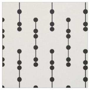 Geometrisches Punkt-Schwarzweiss-Muster Stoff