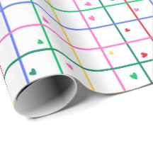 Geometrisches Rastermuster mit verstreuten Herzen