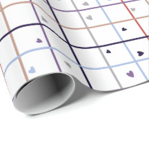 Geometrisches Rastermuster mit verstreuten Herzen