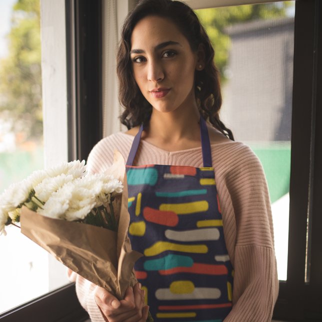 Geometrisches Rechteck-Muster Schürze (Geometric multi color shapes)