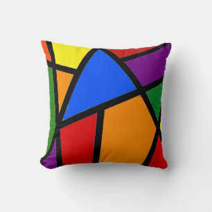 Geometrisches Regenbogenkissen Kissen
