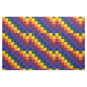 Geometrisches Regenbogenmuster Stoff