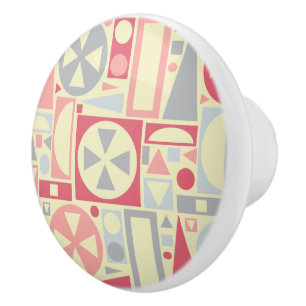 Geometrisches Retro des Mitteljahrhunderts - Moder Keramikknauf