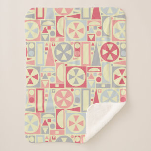 Geometrisches Retro des Mitteljahrhunderts - Moder Sherpadecke