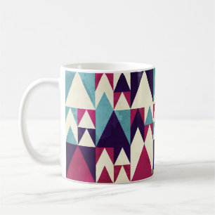 Geometrisches Retro-Dreieck Nahtloses Muster Kaffeetasse
