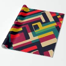 Geometrisches Retro-Geschenkpapier