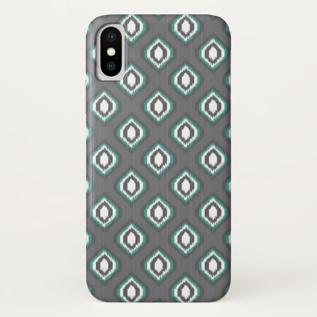 Geometrisches Retro ikat Stammes- Muster Case-Mate iPhone Hülle (Rückseite)