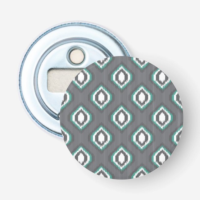 Geometrisches Retro ikat Stammes- Muster Flaschenöffner (Vorderseite)