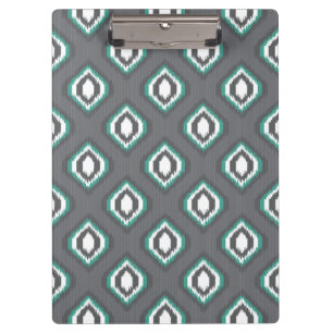 Geometrisches Retro ikat Stammes- Muster Klemmbrett