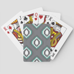 Geometrisches Retro-Ikat-Stammesmuster Spielkarten