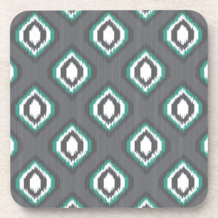 Geometrisches Retro-Ikat-Stammesmuster Untersetzer