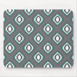 Geometrisches Retro-Kat-Stammmuster Mousepad