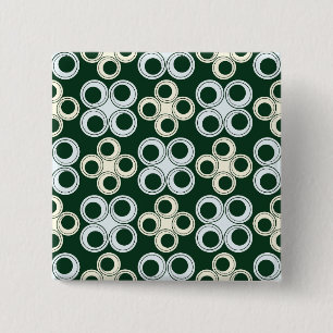 Geometrisches Retro-Kreismuster Button