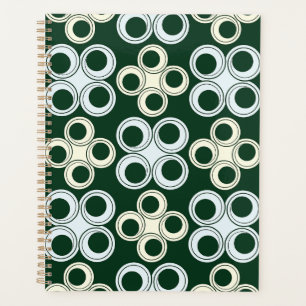 Geometrisches Retro-Kreismuster Planer