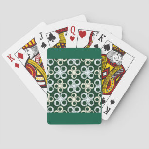 Geometrisches Retro-Kreismuster Spielkarten