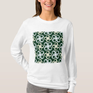 Geometrisches Retro-Kreismuster T-Shirt