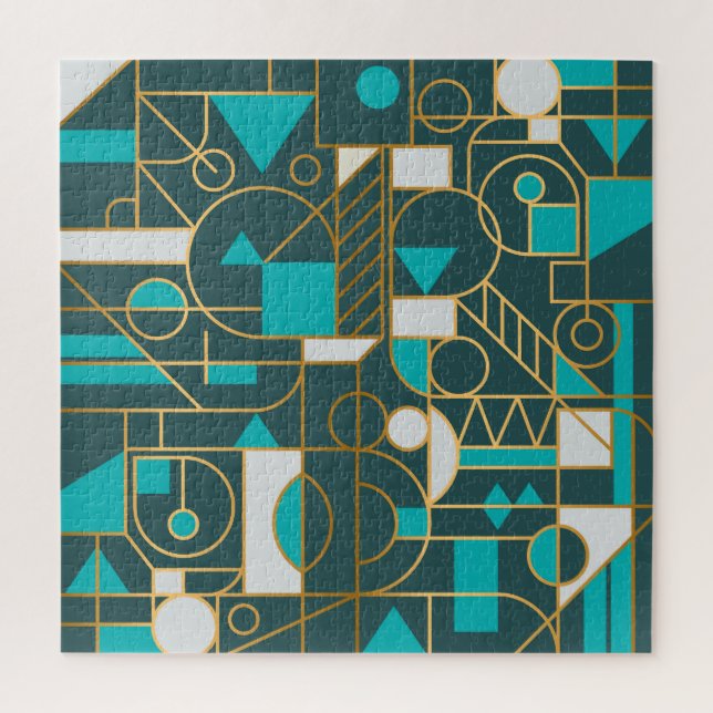 Geometrisches Retro: Minimalistisches Artwork Post (Vertikal)