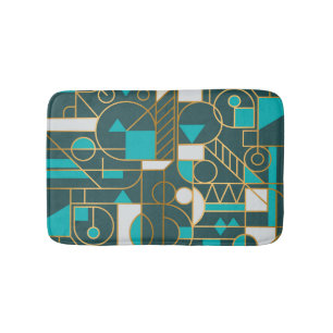 Geometrisches Retro: Minimalistisches Artwork Post Badematte