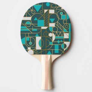 Geometrisches Retro: Minimalistisches Artwork Post Tischtennis Schläger