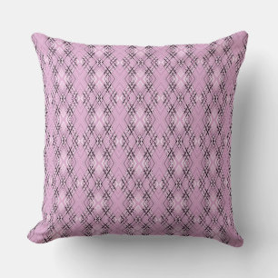 Geometrisches Retro-Rautenmuster in Rosa Kissen