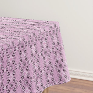 Geometrisches Retro-Rosa-Diamantmuster Tischdecke