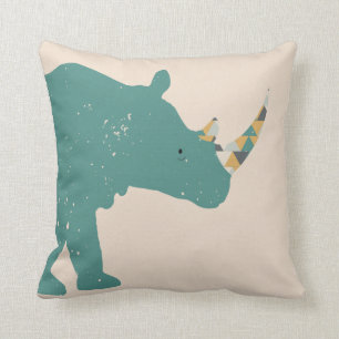 Geometrisches Rhino-Kissen Kissen