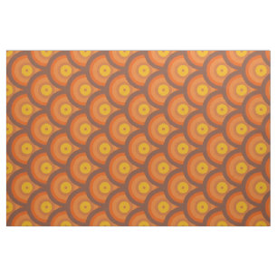 geometrisches Ringmuster der braunen und orange Stoff