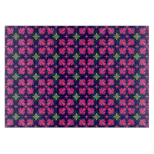 Geometrisches rosa Blumenblätter-Abstraktmuster Schneidebrett