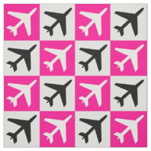 Geometrisches rosa Flugzeug Stoff